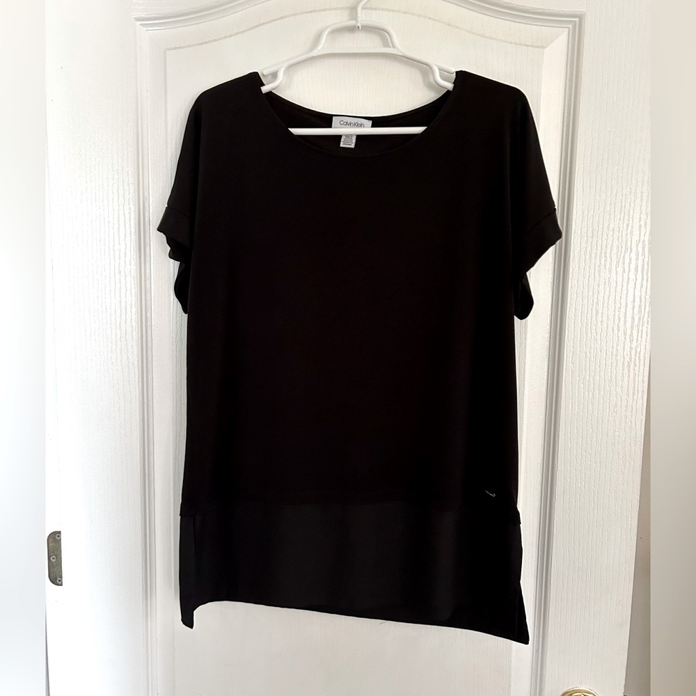 Calvin Klein Black Tunic Top..Size Medium